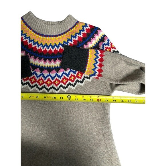 Boden Woman 12R Millie‎ Fair Isle Wool Blend Sweater dress preppy academic boho - Picture 8 of 10